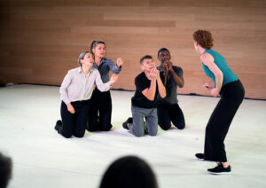 Yvonne Rainer and her frequent collaborators The Raindears performed Continuous Project: Sixty Years at Remai Modern in October 2019. Photo: Studio D.