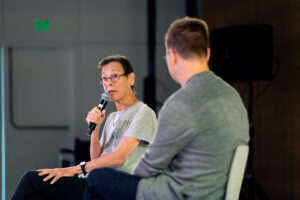 Yvonne Rainer at Remai Modern in October 2019. Photo: Studio D.